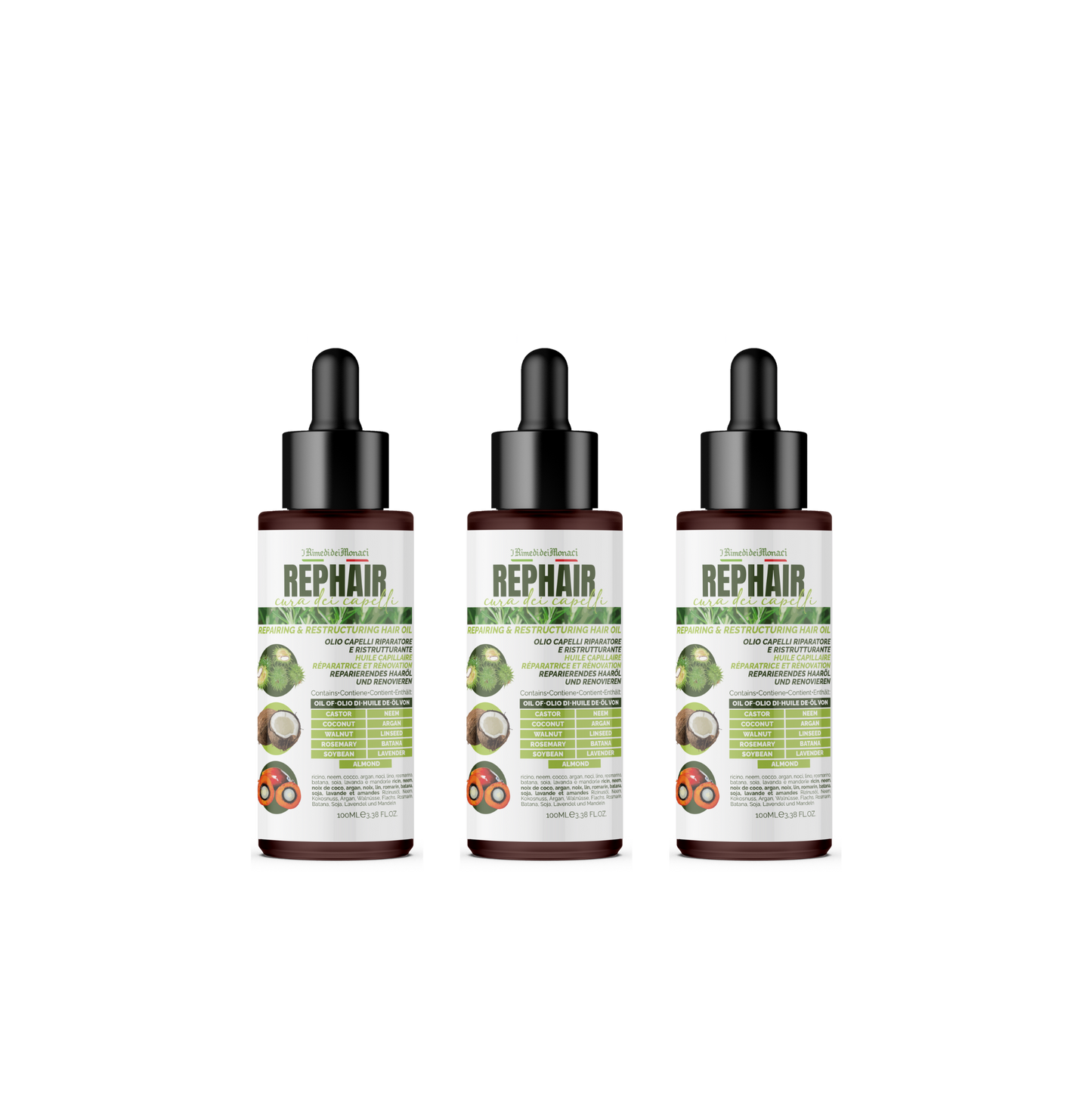 Olio Riparatore Capelli Rephair 3x100ml