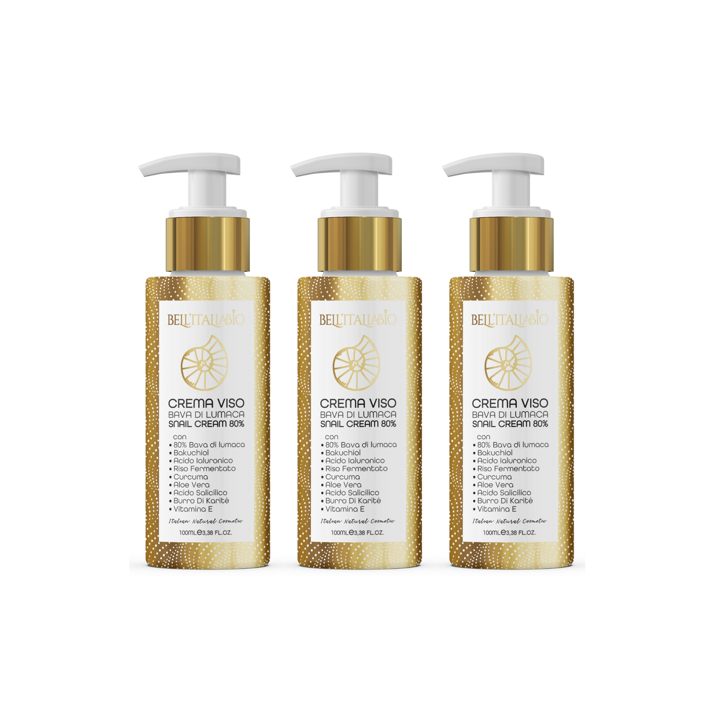 Crema Viso Bava di Lumaca 80% 3x100ml