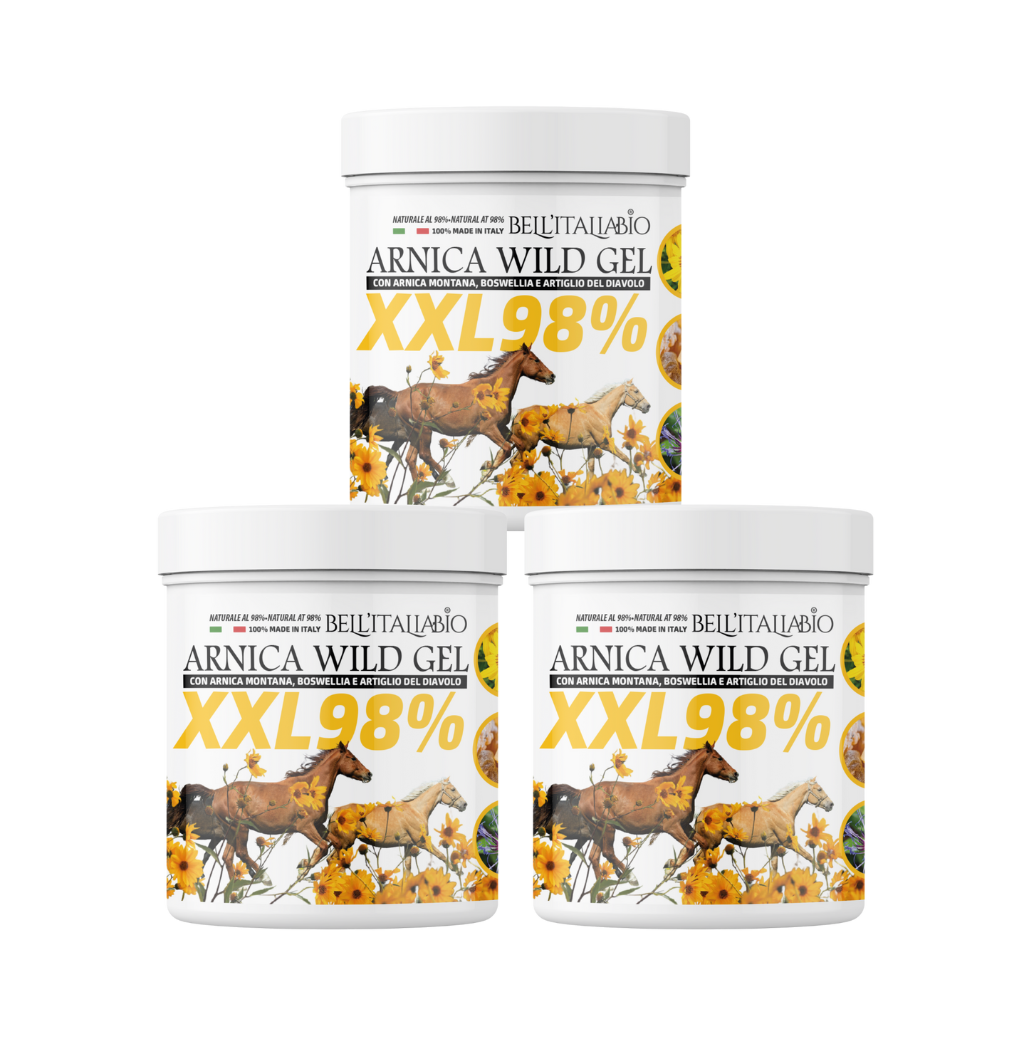 Arnica Wild XXL 98% Gel Naturale 3x600ml