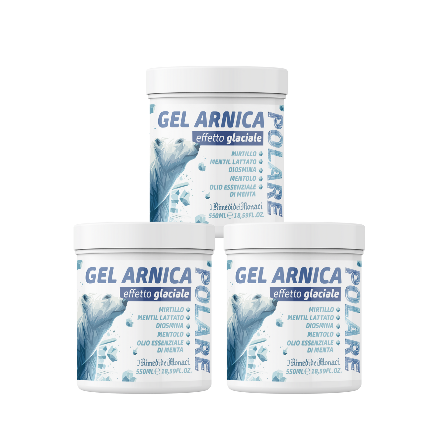 Gel Arnica Polare Gel con Effetto Glaciale 3x550ml